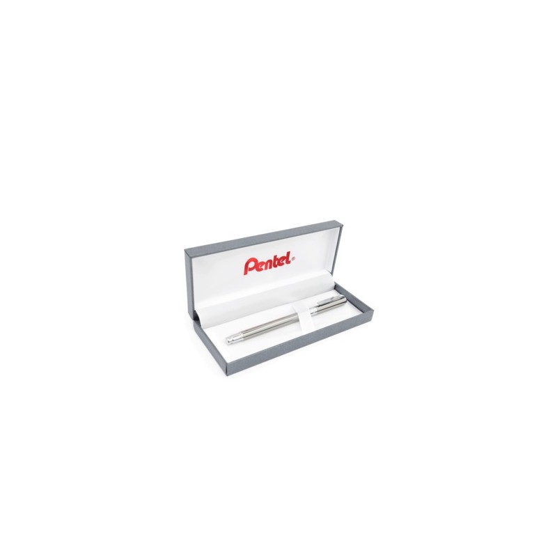 Bolígrafo de Gel Pentel Energel Slim Silver