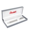 Bolígrafo de Gel Pentel Energel Slim Silver