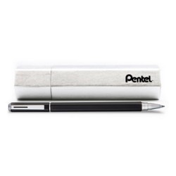 Pluma Fina de Gel Pentel Hexagonal 0.7 mm Negro con Estuche