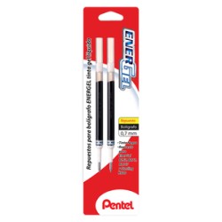 Repuesto para Pluma Pentel Energel 0.7 mm Negro 2 piezas