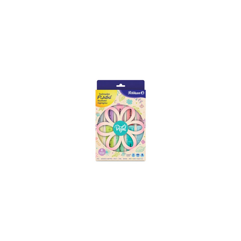 Marcatextos Flash Pastel Pelikan 10 piezas