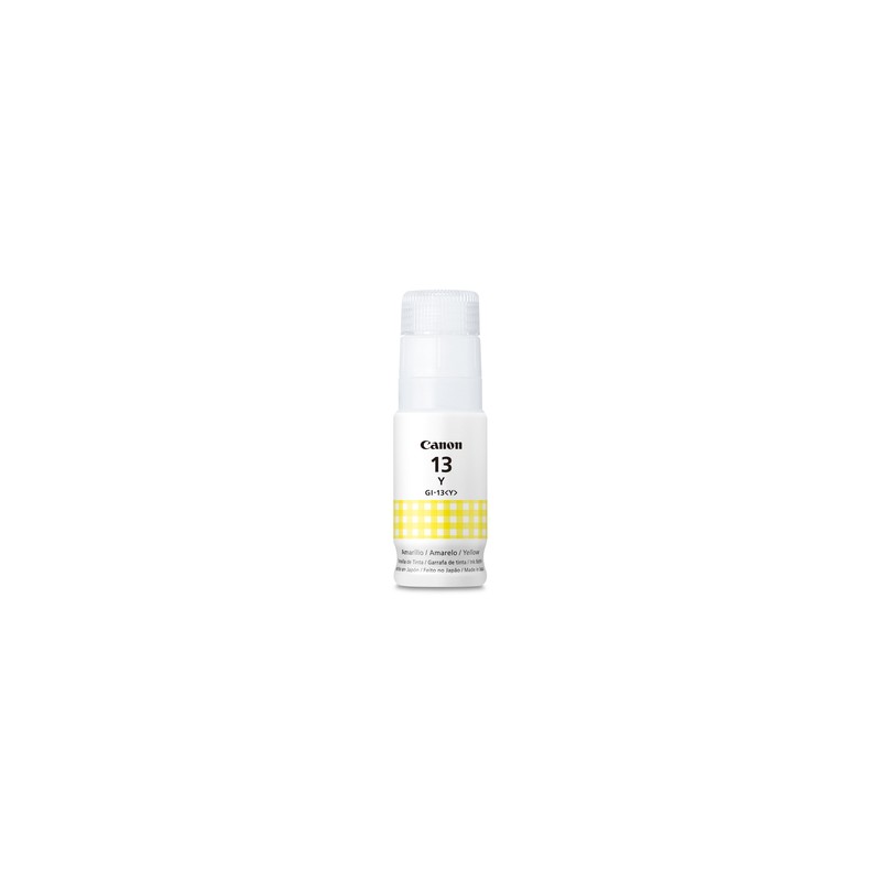 Botella de Tinta Canon GI-13 / 4686C001AA / Amarillo / 3500 páginas / PIXMA G510 Y G610