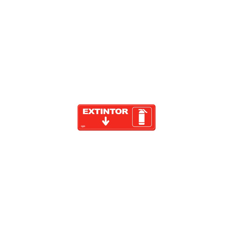 Letrero Extintor Sablón / Chico / 23 x 7.5 cm