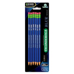 Lápices Dixon Ticonderoga Grado 2 más Sacapuntas 6 piezas