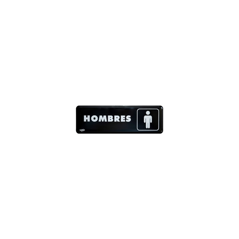 Letrero Hombres Sablón / 23 x 7.5 cm