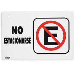 Letrero No Estacionarse Sablón / 35 x 24 cm