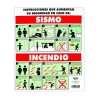 Letrero de Emergencia Sablón Que Hacer en Caso de Sismo o Incendio