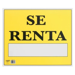 Letrero Se Renta Sablón / 34 x 50 cm