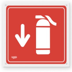Letrero Extintor Sablón / 16.5 x 16.5 cm