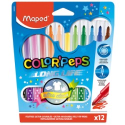 Marcadores Lavables Color´Peps Maped / 12 piezas