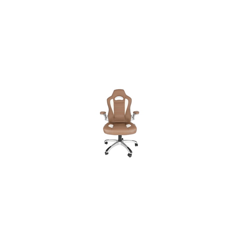 Silla Ejecutiva Techni Mobili Sport Ergo / Polipiel / Café claro