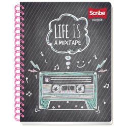 Cuaderno Profesional Scribe Mixtape Raya 100 hojas