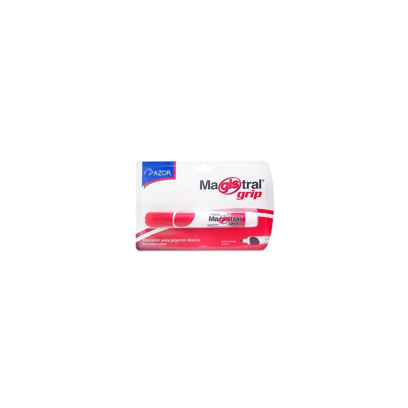 Marcador para Pizarrón Blanco Magistral Grip / Punta de bala / Rojo / 1 pieza