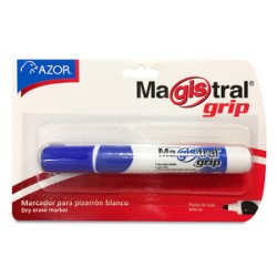 Marcador para Pizarrón Blanco Magistral Grip / Punta de bala / Azul / 1 pieza