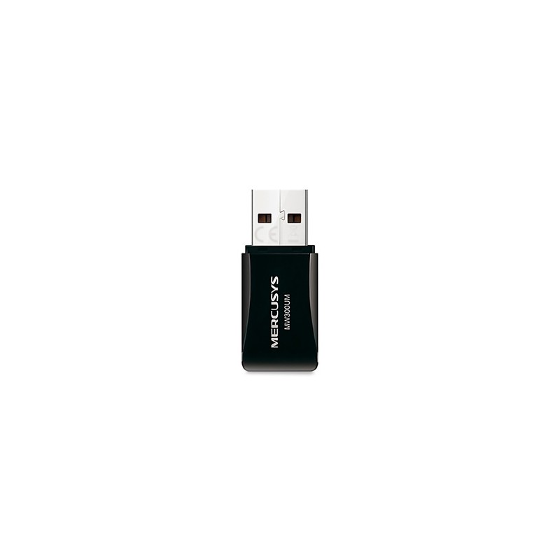 Adaptador de Red USB Mercusys / Inalámbrico / Negro