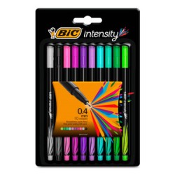 Rotuladores Bic Intensity Fashion / Punto fino / 0.4 mm / Colores surtidos / 10 piezas