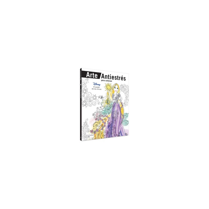 Libro Antiestrés para Colorear Disney El Poder de las Chicas 64 páginas