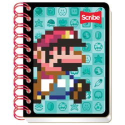 Cuaderno Pocket Scribe Mario Bros Raya 80 hojas