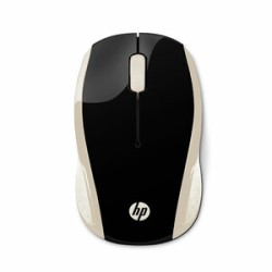 Mouse Inalámbrico Hp 200 / Nano receptor USB / Dorado con negro / PC / Laptop / Mac