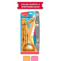 Juego de Geometría Maped Fluo Irrompible 6 piezas