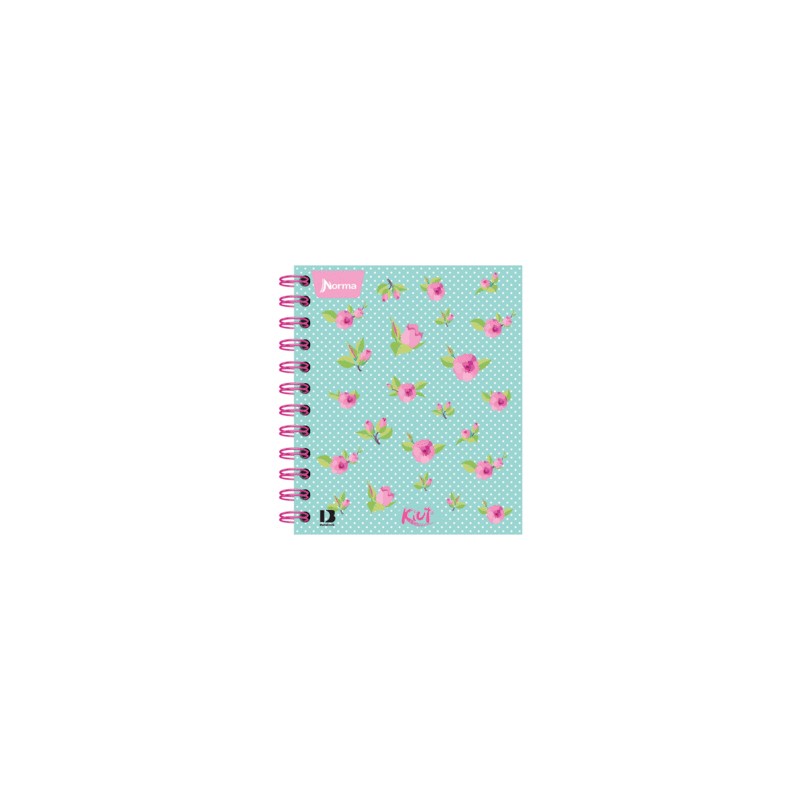 Cuaderno Book Kiut Flores Raya 140 hojas