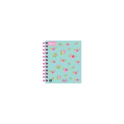 Cuaderno Book Kiut Flores Raya 140 hojas