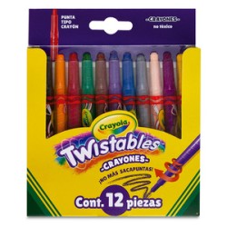 Crayones Mini Crayola Twistables 12 piezas