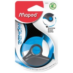 Goma de Borrar con Base Rotativa Maped Zenoa Plus Negro con azul