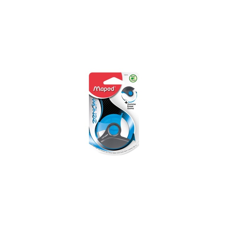Goma de Borrar con Base Rotativa Maped Zenoa Plus Negro con azul