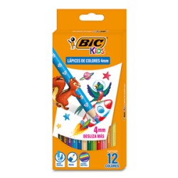 Lápices de Colores Redondos Jumbo Bic Evolution 4mm / 12 piezas