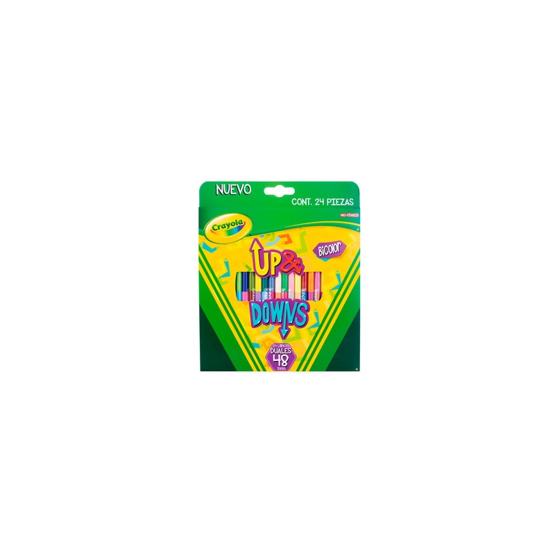 Lápices de Colores Bicolores Redondos Crayola Up and Downs / 24 piezas