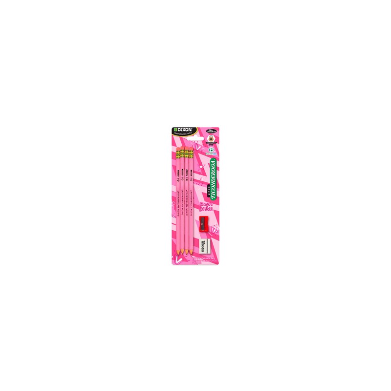 Lápiz Dixon Ticonderoga Rosa 6 piezas