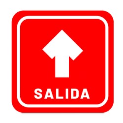 Letrero Salida para Piso Mercería La Principal / 29.5 x 29.5 cm