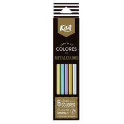 Lápices de Colores Metalizados Kiut / 6 piezas / 4.0 mm