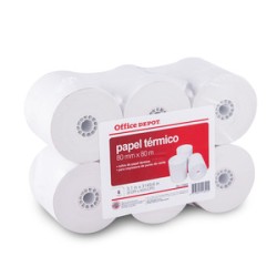 Rollo de Papel Térmico Office Depot Blanco 8 cm x 80 m 6 piezas