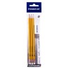 Lápices de Grafito Hexagonales Staedtler HB No.2 Amarillo 3 piezas Goma de Borrar Gratis