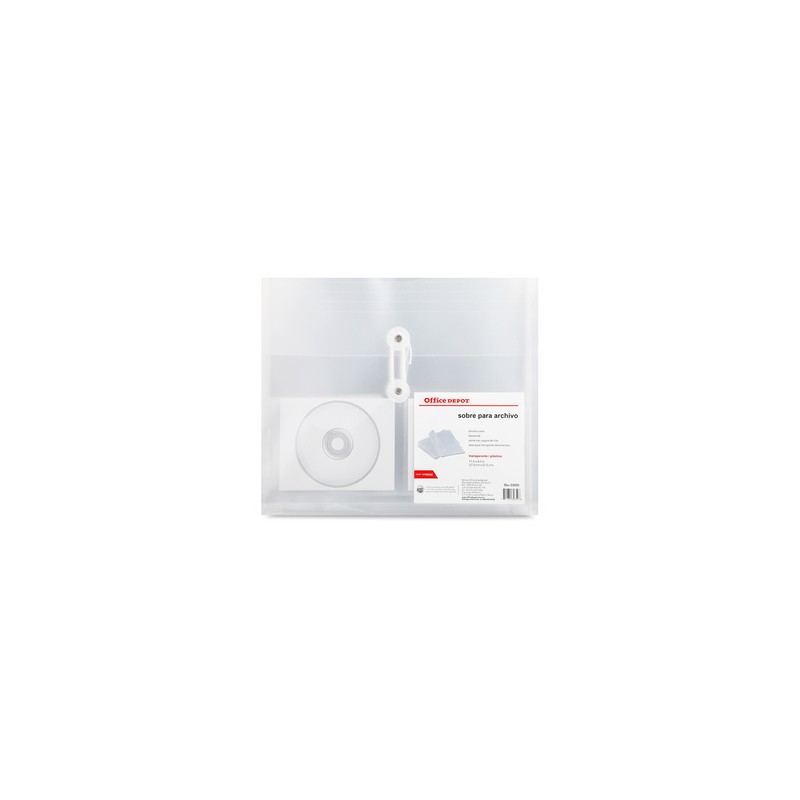 Sobre Office Depot Horizontal Plástico Carta 5 piezas