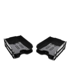 Charola Multinivel para Documentos Carta Office Depot / Plástico / Negro / 4 piezas