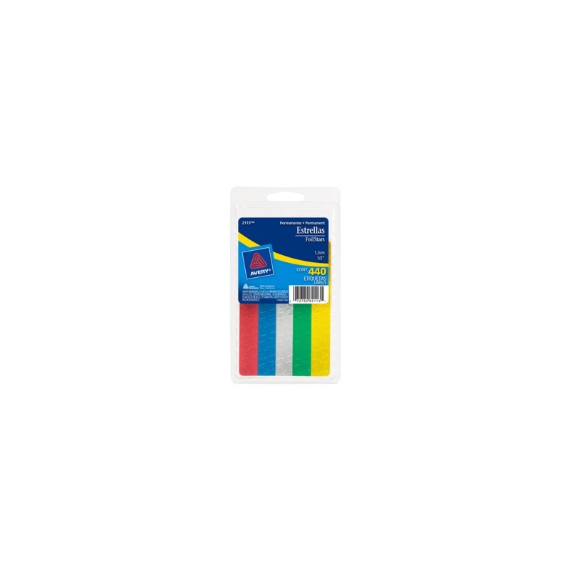 Etiquetas de Estrella Avery Multicolor 440 piezas